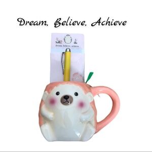 NWT Modern Expressions Hedgehog Mug Stationary Set